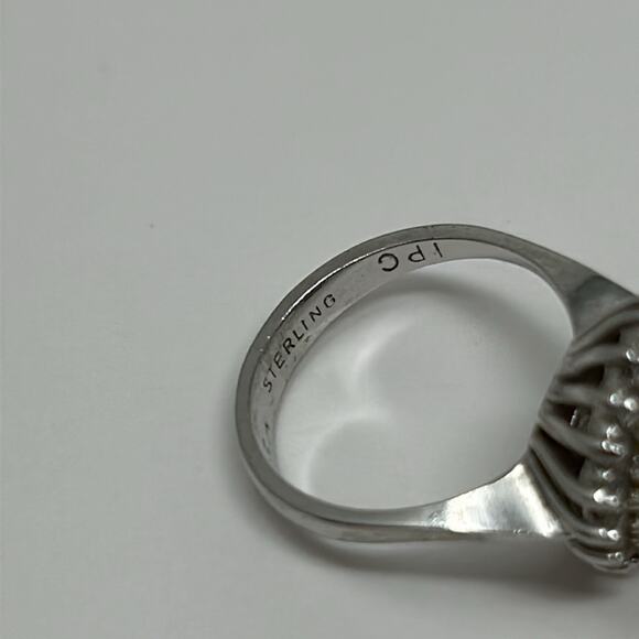 Vintage HGE IPC Marking 14 K Honey Color Stone Tiger Eye Ring Size 5 - Picture 7 of 10